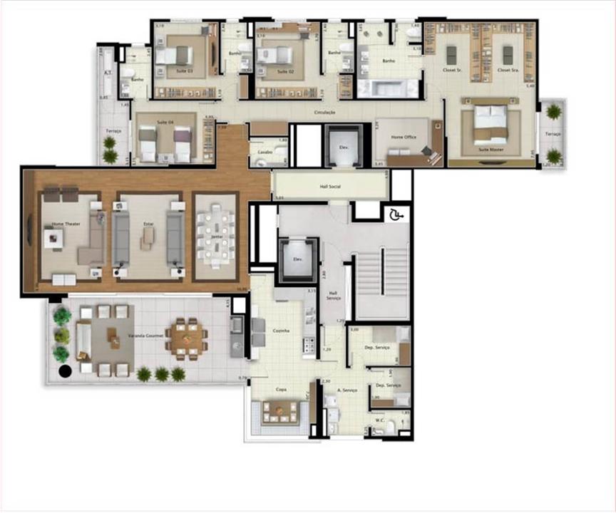 Apartamento Double View 323 m² (par) | Mirage Bay – Umarizal - Belém - Pará Apartamento Double View 323 m² (par) | Mirage Bay – Apartamento em Umarizal - Belém - Pará