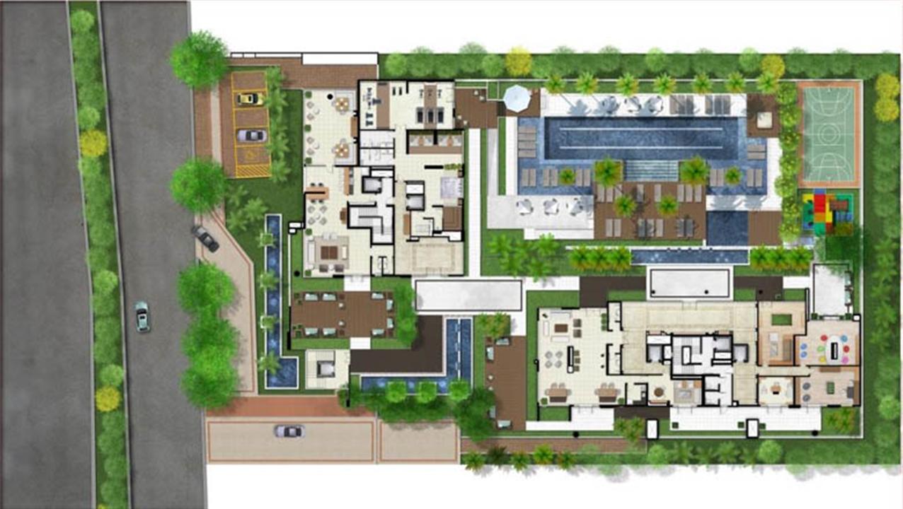 Perspectiva ilustrada da implantação | Mirage Bay – Umarizal - Belém - Pará Perspectiva ilustrada da implantação | Mirage Bay – Apartamento em Umarizal - Belém - Pará