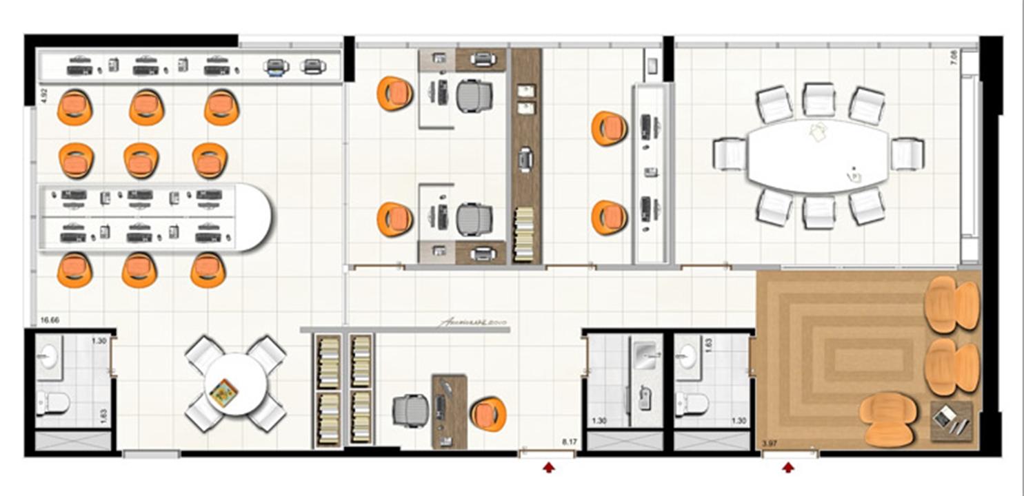Modelo Agência de Publicidade - 129 m² privativos | Aschneider Absolut Business – Higienópolis - Porto Alegre - Rio Grande do Sul Modelo Agência de Publicidade - 129 m² privativos | Aschneider Absolut Business – Salas Comerciais no Higienópolis - Porto Alegre - Rio Grande do Sul