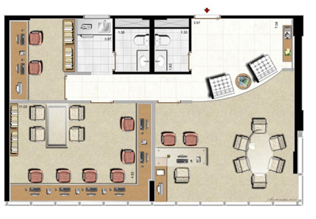 Modelo Escritório de Advocacia - 88 m² privativos | Aschneider Absolut Business – Higienópolis - Porto Alegre - Rio Grande do Sul Modelo Escritório de Advocacia - 88 m² privativos | Aschneider Absolut Business – Salas Comerciais no Higienópolis - Porto Alegre - Rio Grande do Sul