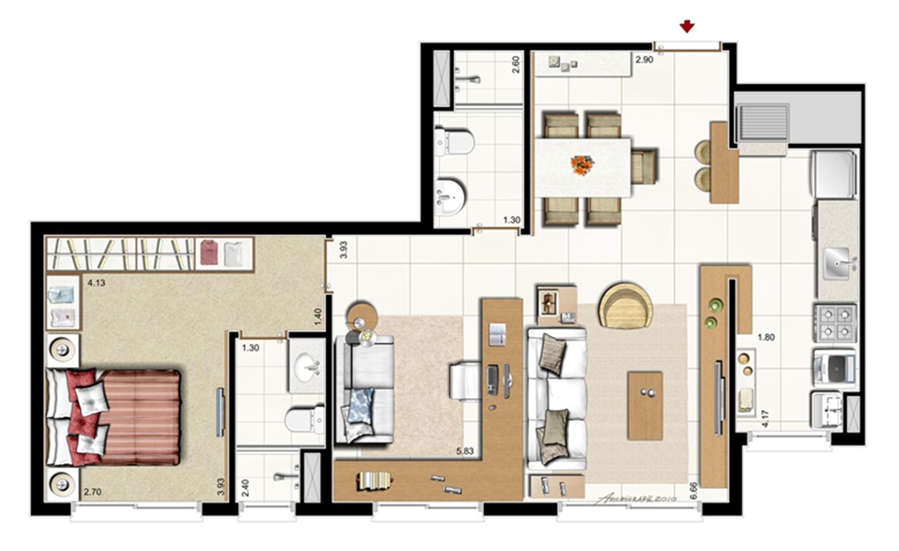 Apto. 1 dorm. com suíte e Living Estendido - 68 m² priv. - 109 m² área total | Punto Riserva Lindóia – Apartamento no  Jardim Lindóia - Porto Alegre - Rio Grande do Sul