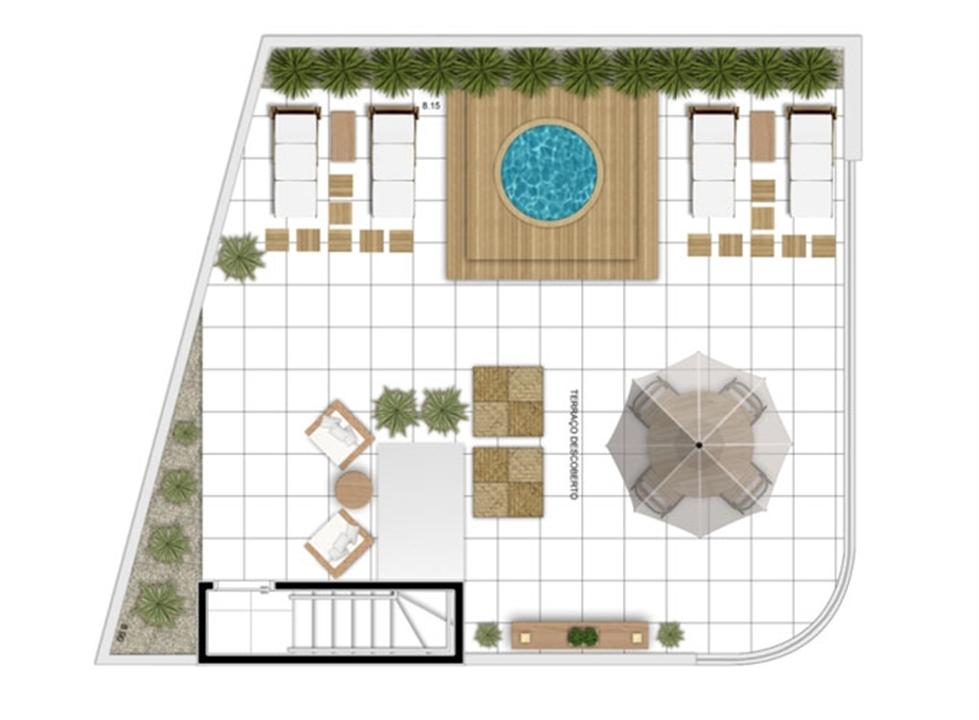 PLANTA - APTO TIPO A - 166 m² DUPLEX SUPERIOR | In Mare Bali – Distrito Litoral de Cotovelo - Parnamirim - Rio Grande do Norte PLANTA - APTO TIPO A - 166 m² DUPLEX SUPERIOR | In Mare Bali – Apartamento no Distrito Litoral de Cotovelo - Parnamirim - Rio Grande do Norte