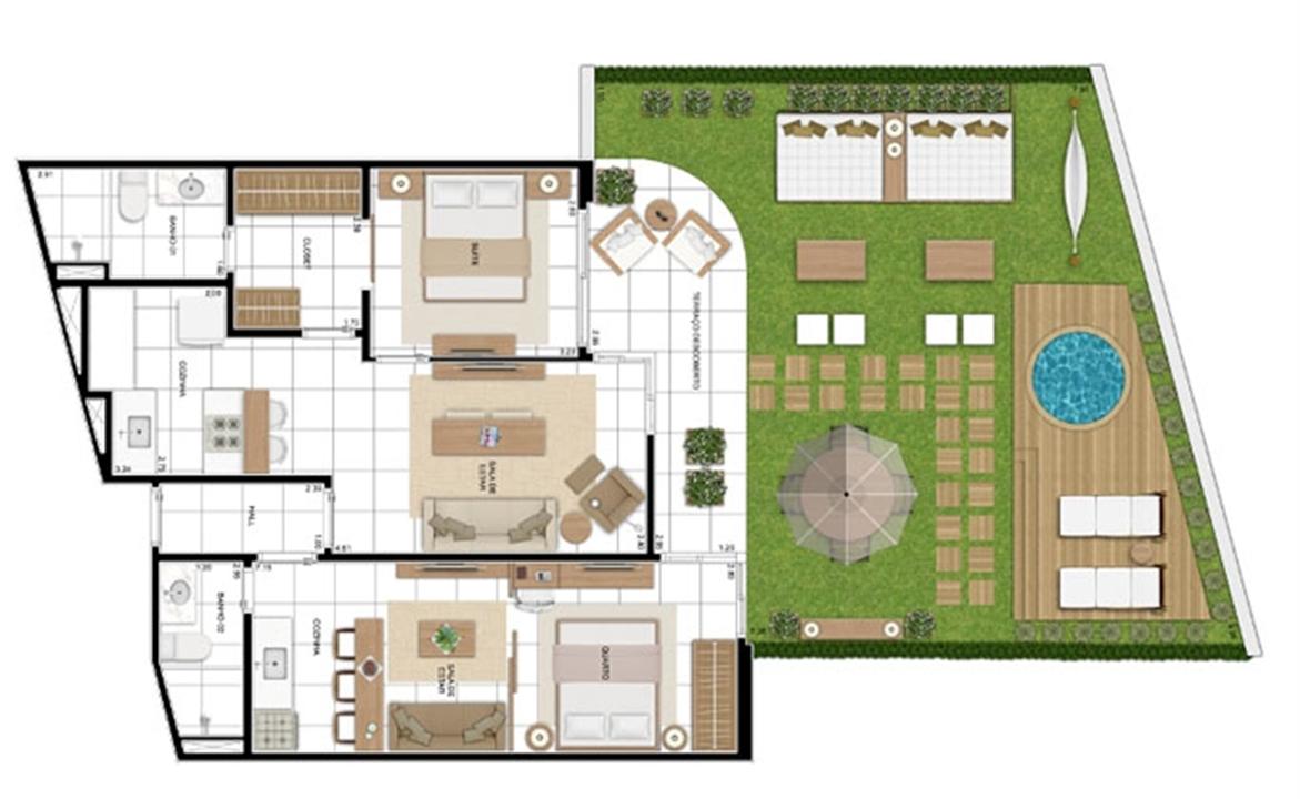 PLANTA - APTO TIPO A - MAISON 137 m² | In Mare Bali – Distrito Litoral de Cotovelo - Parnamirim - Rio Grande do Norte PLANTA - APTO TIPO A - MAISON 137 m² | In Mare Bali – Apartamento no Distrito Litoral de Cotovelo - Parnamirim - Rio Grande do Norte