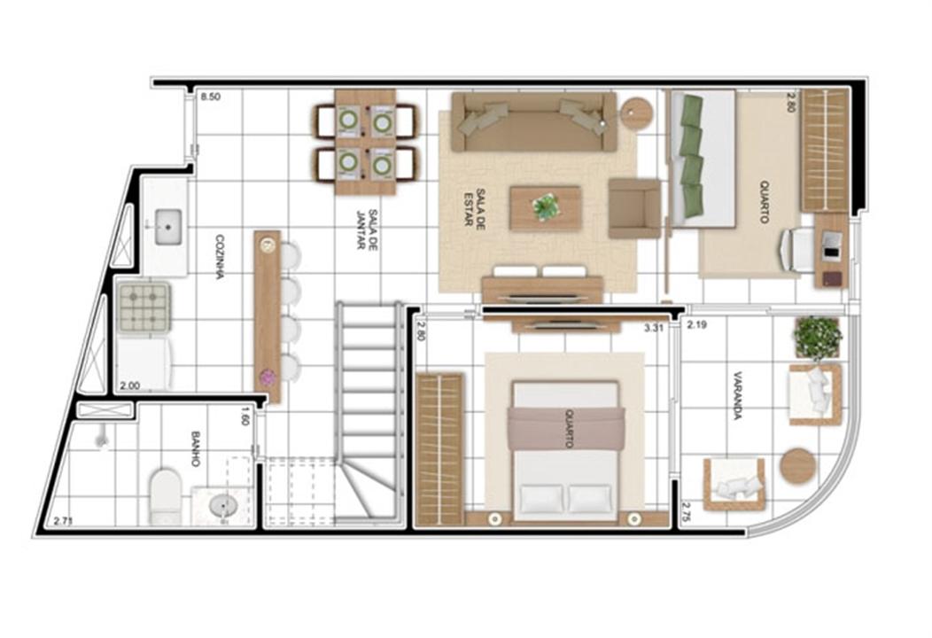 PLANTA - APTO TIPO C - DUPLEX INFERIOR 114 m² | In Mare Bali – Distrito Litoral de Cotovelo - Parnamirim - Rio Grande do Norte PLANTA - APTO TIPO C - DUPLEX INFERIOR 114 m² | In Mare Bali – Apartamento no Distrito Litoral de Cotovelo - Parnamirim - Rio Grande do Norte