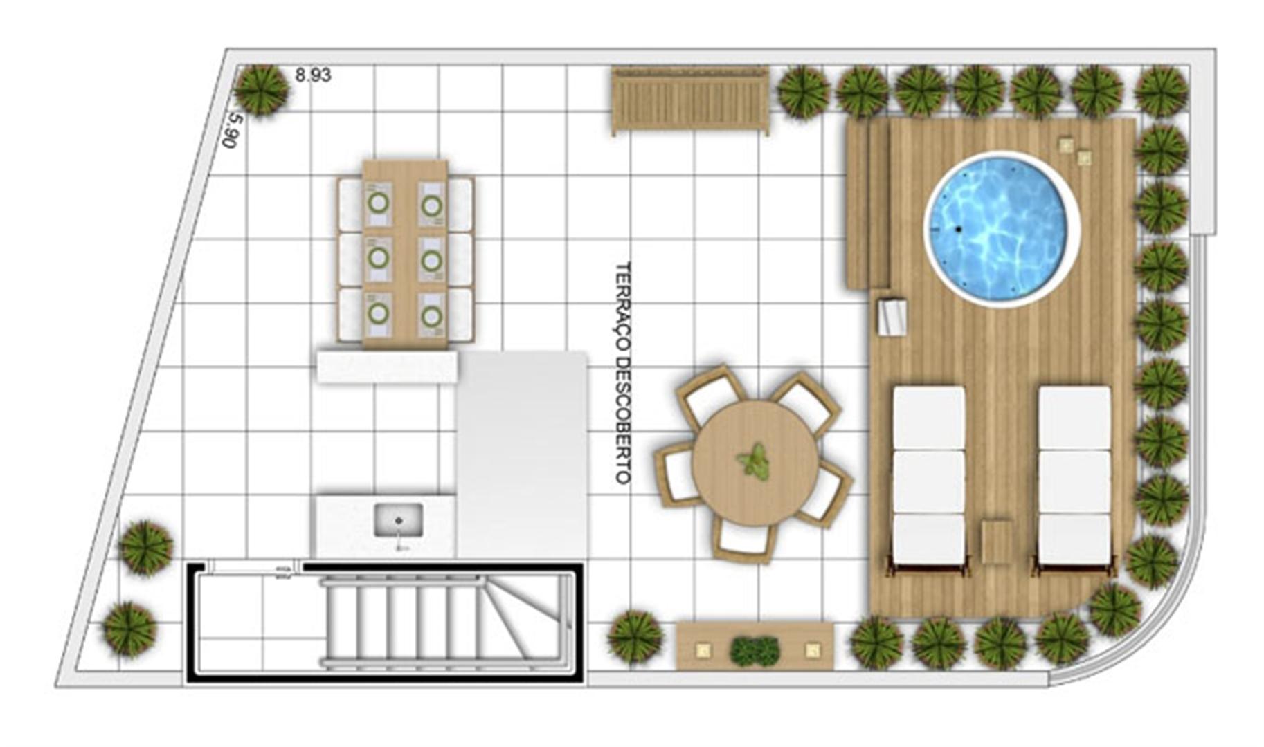 PLANTA - APTO TIPO C - DUPLEX SUPERIOR - 114 m²  | In Mare Bali – Apartamento no  Distrito Litoral de Cotovelo - Parnamirim - Rio Grande do Norte