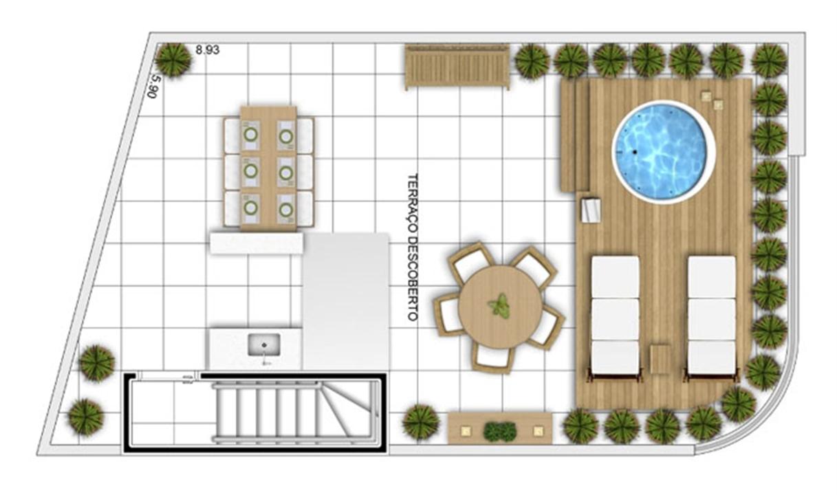PLANTA - APTO TIPO C - DUPLEX SUPERIOR - 114 m² | In Mare Bali – Distrito Litoral de Cotovelo - Parnamirim - Rio Grande do Norte PLANTA - APTO TIPO C - DUPLEX SUPERIOR - 114 m² | In Mare Bali – Apartamento no Distrito Litoral de Cotovelo - Parnamirim - Rio Grande do Norte