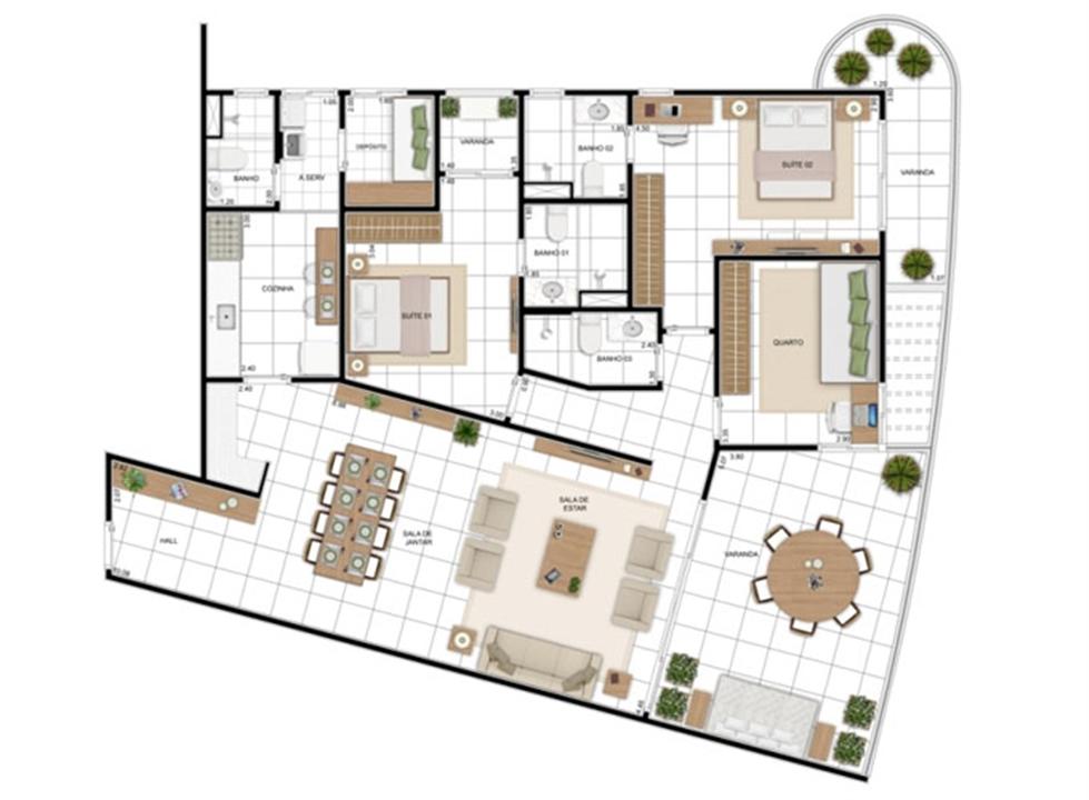 PLANTA - APTO TIPO E - 157 m² | In Mare Bali – Distrito Litoral de Cotovelo - Parnamirim - Rio Grande do Norte PLANTA - APTO TIPO E - 157 m² | In Mare Bali – Apartamento no Distrito Litoral de Cotovelo - Parnamirim - Rio Grande do Norte