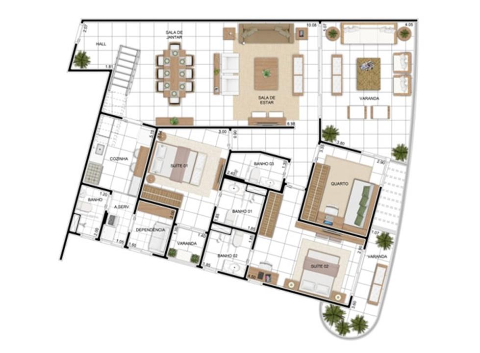 PLANTA - APTO TIPO E - DUPLEX INFERIOR 305 m² | In Mare Bali – Distrito Litoral de Cotovelo - Parnamirim - Rio Grande do Norte PLANTA - APTO TIPO E - DUPLEX INFERIOR 305 m² | In Mare Bali – Apartamento no Distrito Litoral de Cotovelo - Parnamirim - Rio Grande do Norte