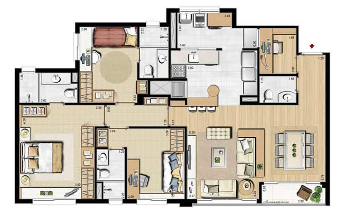Opção dependência completa - 69 m² privativos e 107 m² área total | Villa Mimosa Vita Insolaratta – Centro - Canoas - Rio Grande do Sul Opção dependência completa - 69 m² privativos e 107 m² área total | Villa Mimosa Vita Insolaratta – Apartamento no Centro - Canoas - Rio Grande do Sul