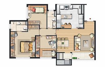3 dorm. com suíte   Planta padrão   95 m² privativos   135 m² de área total | Pateo Lindóia – Apartamento no  Jardim Lindóia - Porto Alegre - Rio Grande do Sul