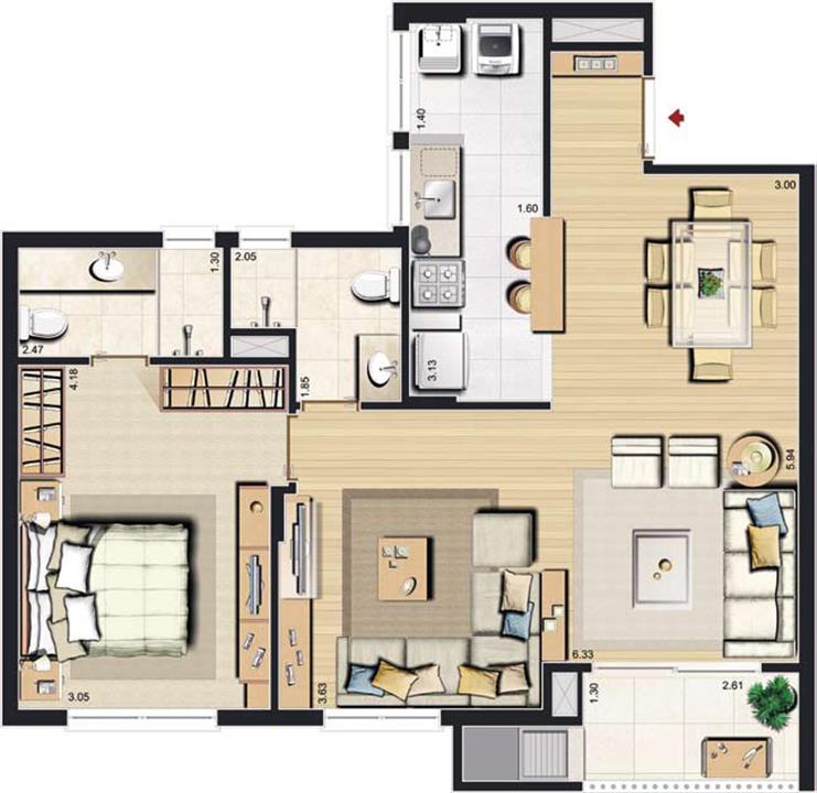 73 m² privativos Opção 1 suíte + Living Estendido | Pateo Lindóia – Jardim Lindóia - Porto Alegre - Rio Grande do Sul 73 m² privativos Opção 1 suíte + Living Estendido | Pateo Lindóia – Apartamento no Jardim Lindóia - Porto Alegre - Rio Grande do Sul