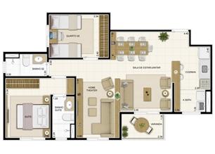 Planta Tipo 69 m² com Sala Ampliada | Novo Sttilo Home Club – Apartamento na  Nova Parnamirim - Parnamirim - Rio Grande do Norte