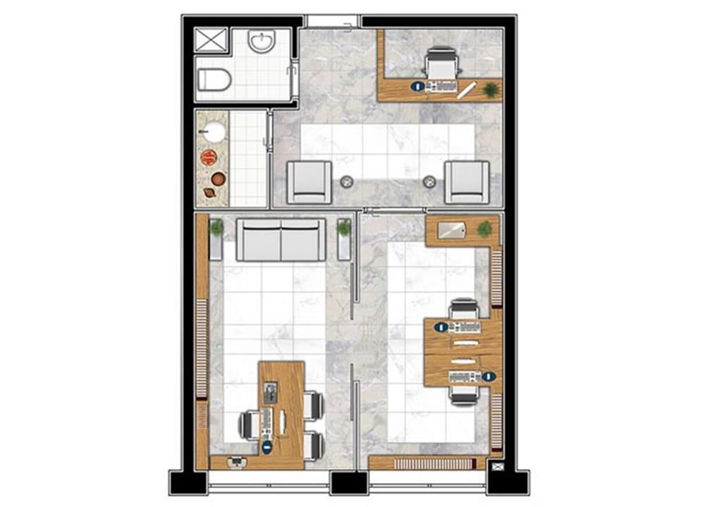 Advocacia II   48 m² privativos | Praia de Belas Prime Offices – Salas Comerciais	no  Praia de Belas - Porto Alegre - Rio Grande do Sul
