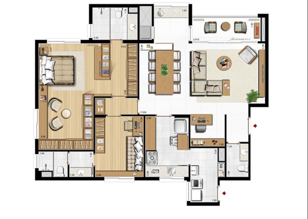 Opção duas suítes, sendo uma master 120 m² privativos – 200 m² área total | Riserva Menino Deus – Menino Deus - Porto Alegre - Rio Grande do Sul Opção duas suítes, sendo uma master 120 m² privativos – 200 m² área total | Riserva Menino Deus – Apartamento no Menino Deus - Porto Alegre - Rio Grande do Sul