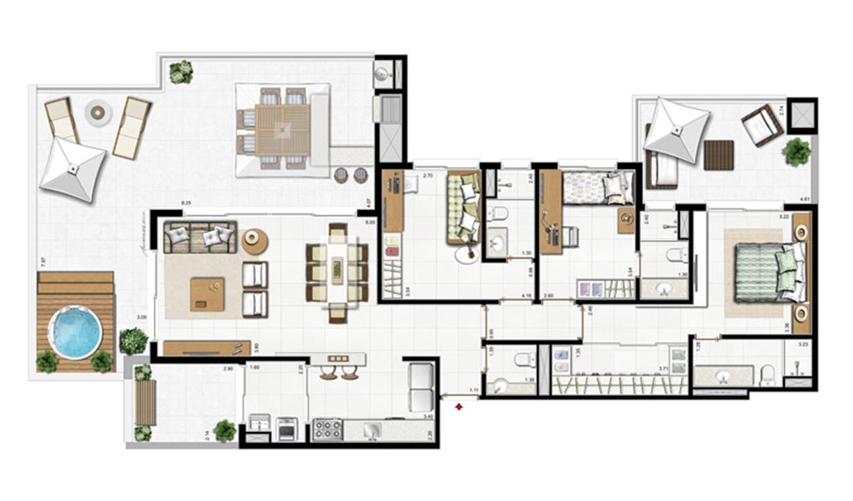 2 dorm com suíte Planta padrão 78 m² privativos 115 m² de área total | Visionnaire – Abraão - Florianópolis - Santa Catarina 2 dorm com suíte Planta padrão 78 m² privativos 115 m² de área total | Visionnaire – Apartamento no Abraão - Florianópolis - Santa Catarina