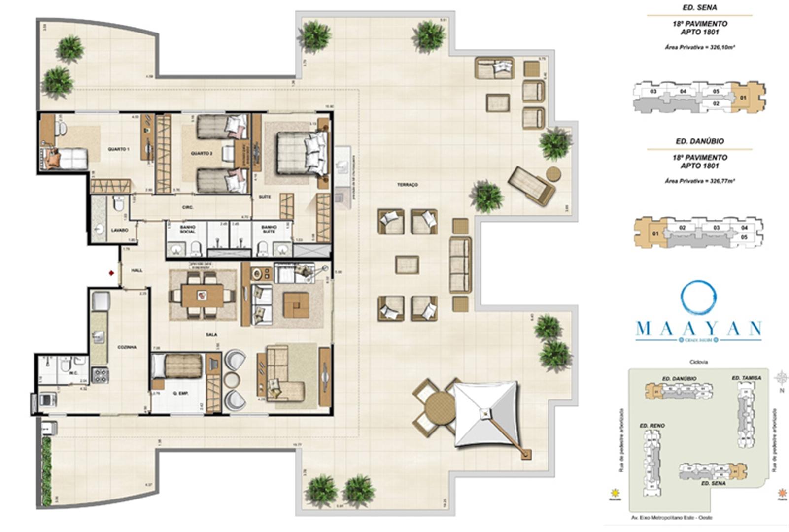Coberturas 1801 - Ed. Sena e Danúbio | Maayan – Apartamento no  Cidade Jardim - Rio de Janeiro - Rio de Janeiro