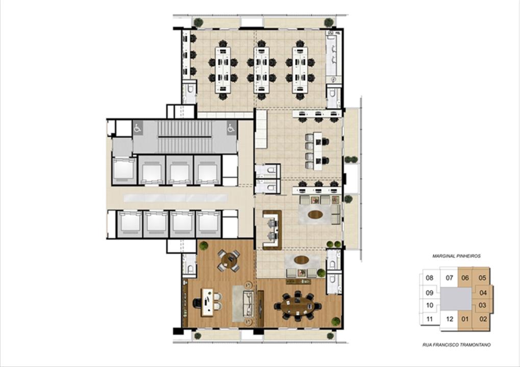 Planta junção de 300 m² | Escritórios Morumbi Prime – Morumbi - São Paulo - São Paulo Planta junção de 300 m² | Escritórios Morumbi Prime – Salas Comerciais no Morumbi - São Paulo - São Paulo