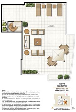 Dependência Cobertura  1402 | Wave Ipanema – Apartamento em  Ipanema - Rio de Janeiro - Rio de Janeiro