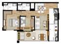 Planta opção de 68 m² | Encontro Ipiranga – Apartamento no  Ipiranga - São Paulo - São Paulo