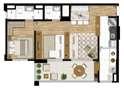 Planta tipo Ponta de 68 m² - Opção Sala Ampliada | Encontro Ipiranga – Apartamento no  Ipiranga - São Paulo - São Paulo
