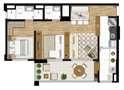 Planta tipo Ponta de 68 m² - Opção Sala Ampliada | Encontro Ipiranga – Apartamento no  Ipiranga - São Paulo - São Paulo