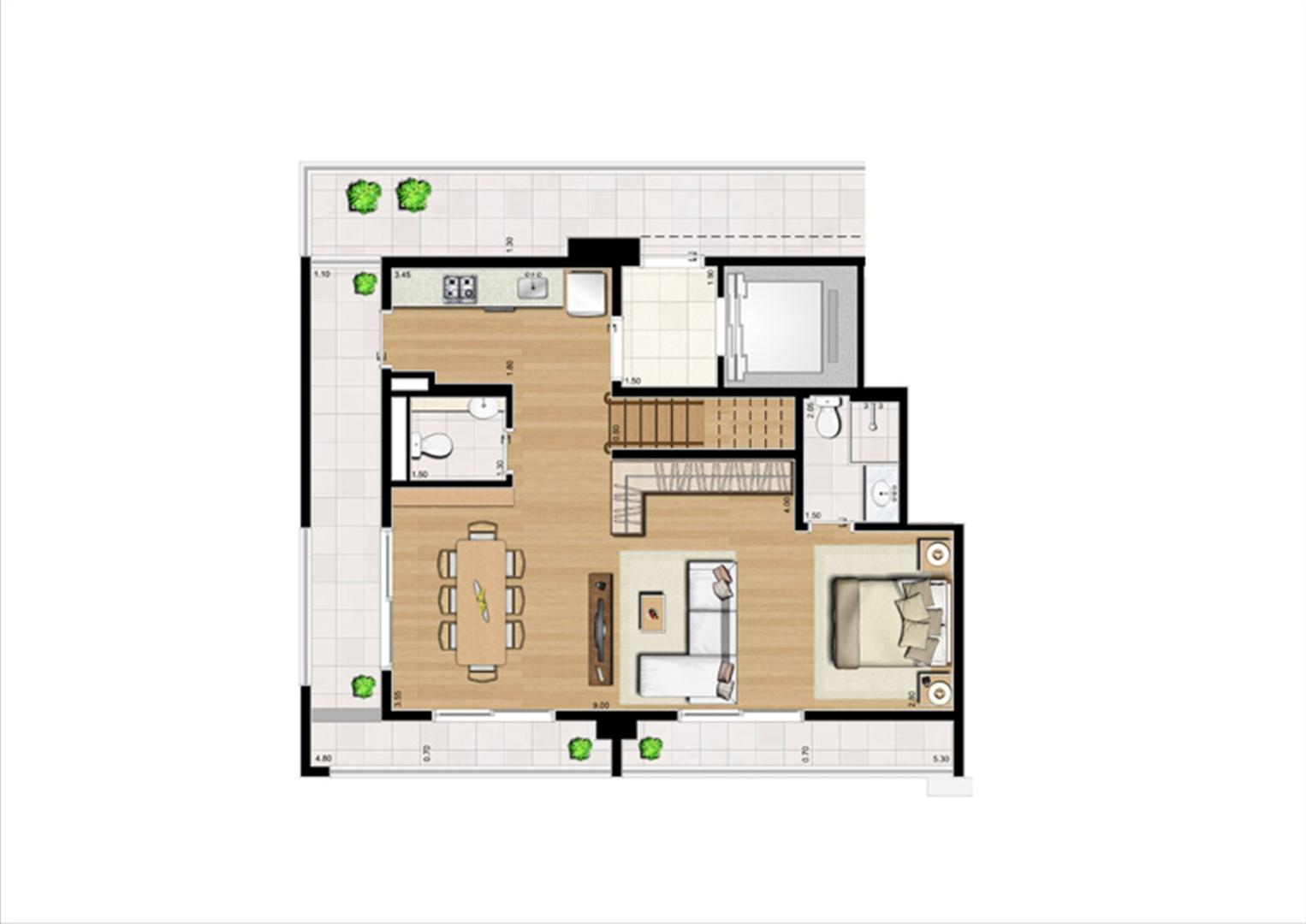 Duplex Inferior de 125 m² | Home Boutique – Apartamento no  Brooklin - São Paulo - São Paulo