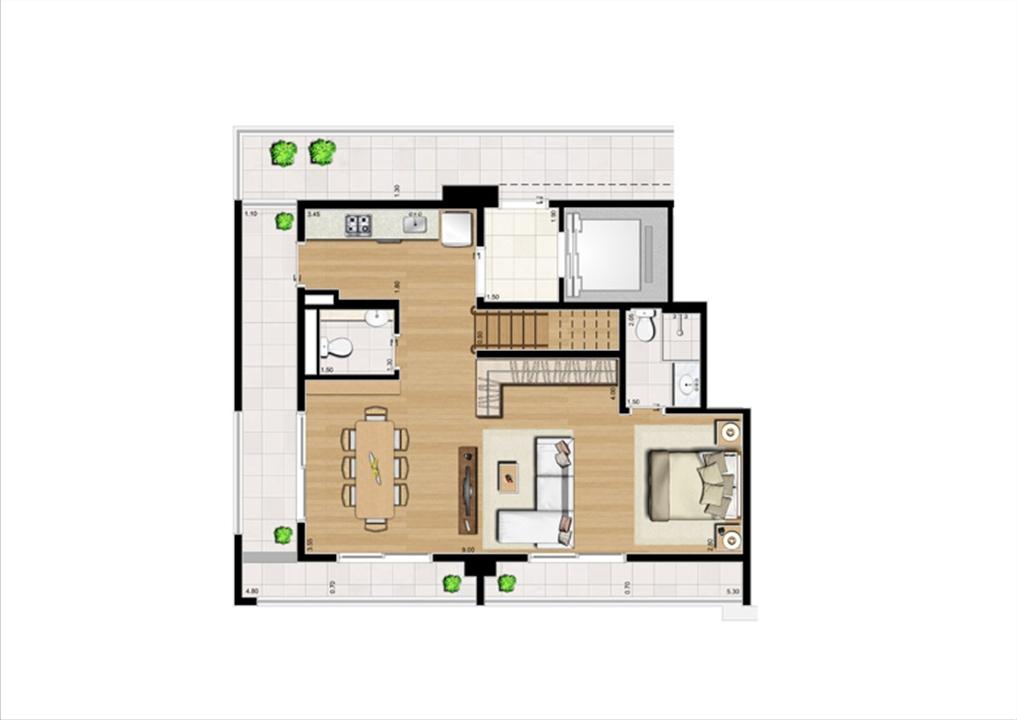 Duplex Inferior de 125 m² | Home Boutique – Brooklin - São Paulo - São Paulo Duplex Inferior de 125 m² | Home Boutique – Apartamento no Brooklin - São Paulo - São Paulo
