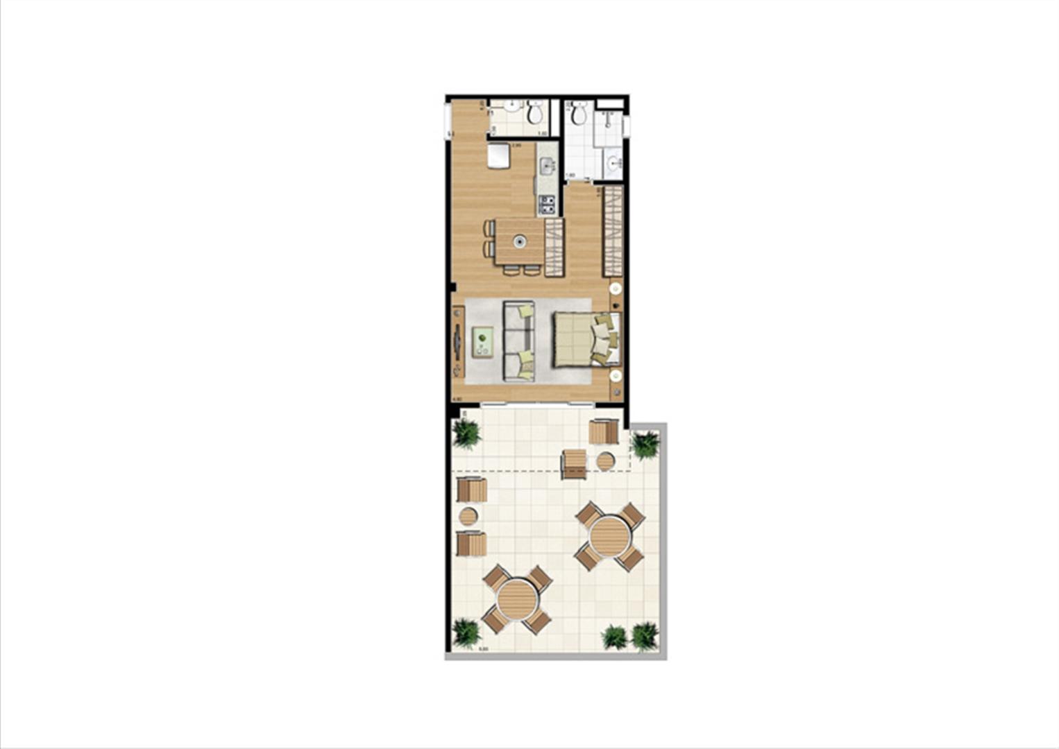 Planta studio inteligente de 86 m² | Home Boutique – Apartamento no  Brooklin - São Paulo - São Paulo