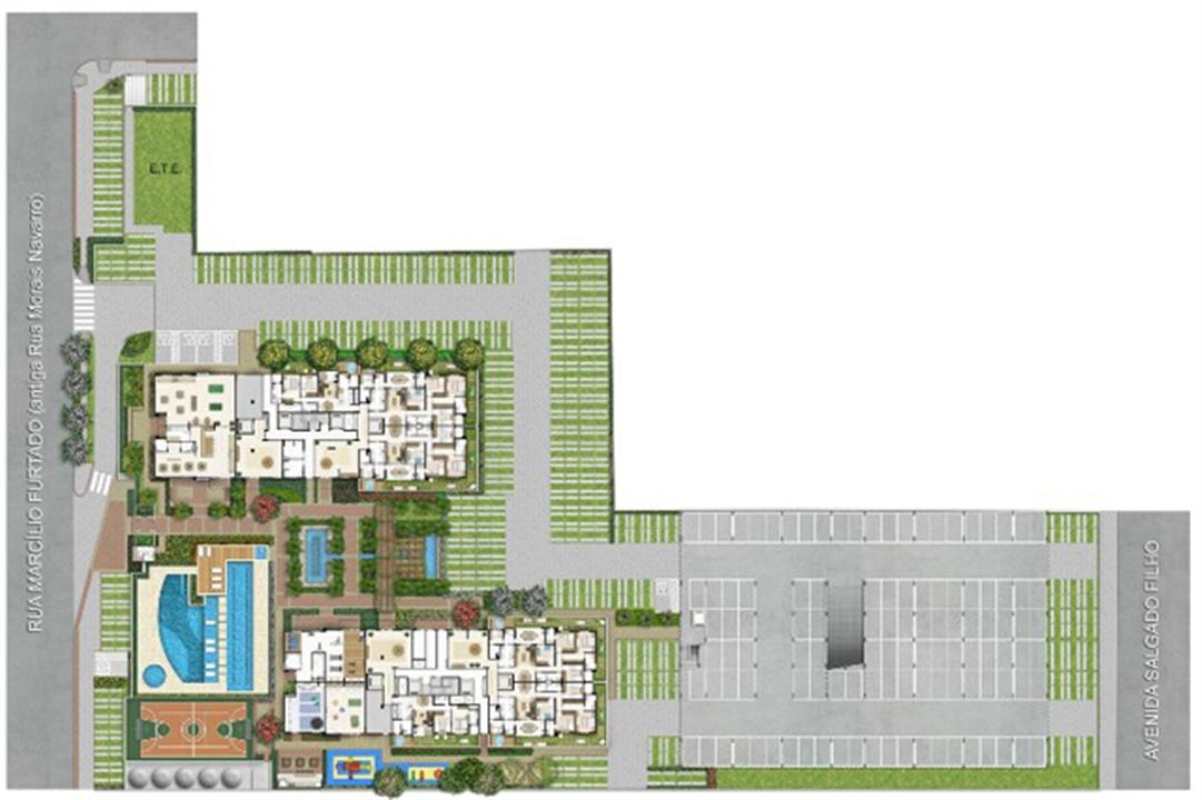Implantação | Quartier Lagoa Nova – Lagoa Nova - Natal - Rio Grande do Norte Implantação | Quartier Lagoa Nova – Apartamento na Lagoa Nova - Natal - Rio Grande do Norte