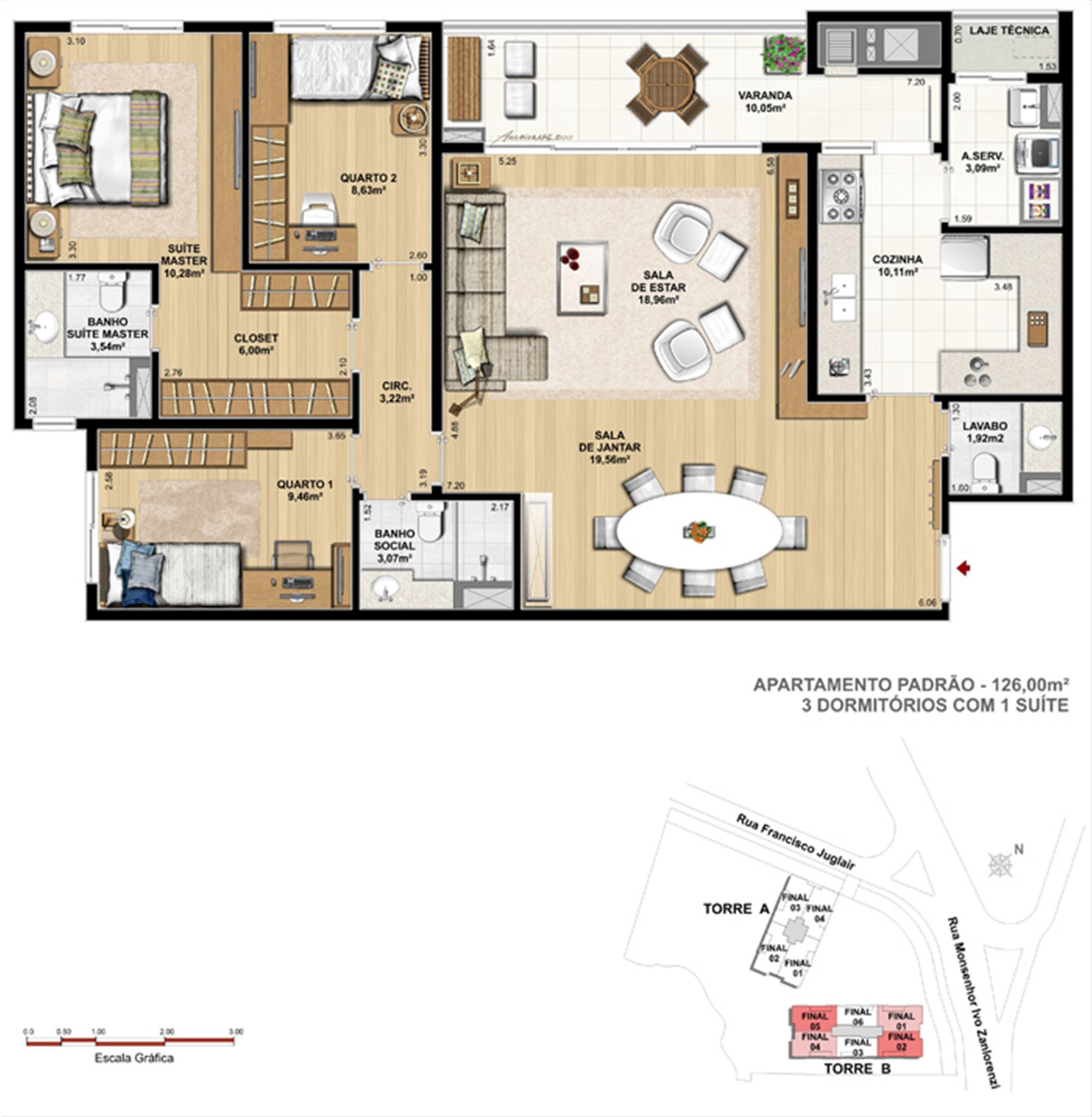 Torre 1  - 3 dormitórios com 1 suíte | Reserva Juglair Ecoville – Apartamento no  Ecoville - Curitiba - Paraná