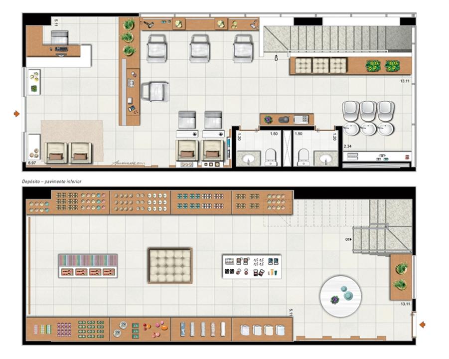 Planta de 104 m² privativos duplex | Vega – Asa Norte - Brasília - Distrito Federal Planta de 104 m² privativos duplex | Vega – Salas Comerciais na Asa Norte - Brasília - Distrito Federal