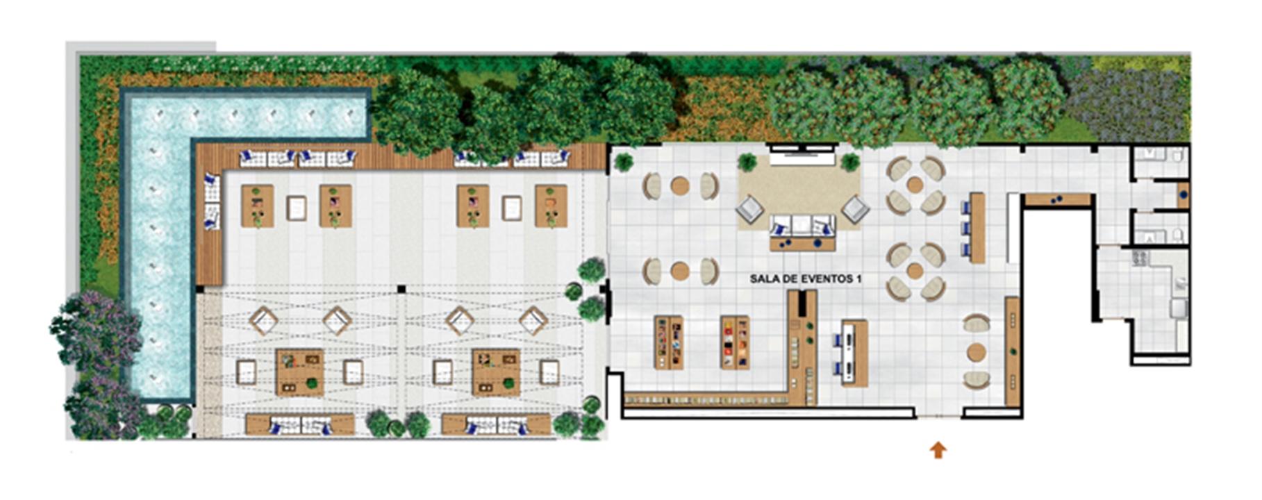 Planta de 503 m² privativos - Sky Lounge | Vega – Asa Norte - Brasília - Distrito Federal Planta de 503 m² privativos - Sky Lounge | Vega – Salas Comerciais na Asa Norte - Brasília - Distrito Federal