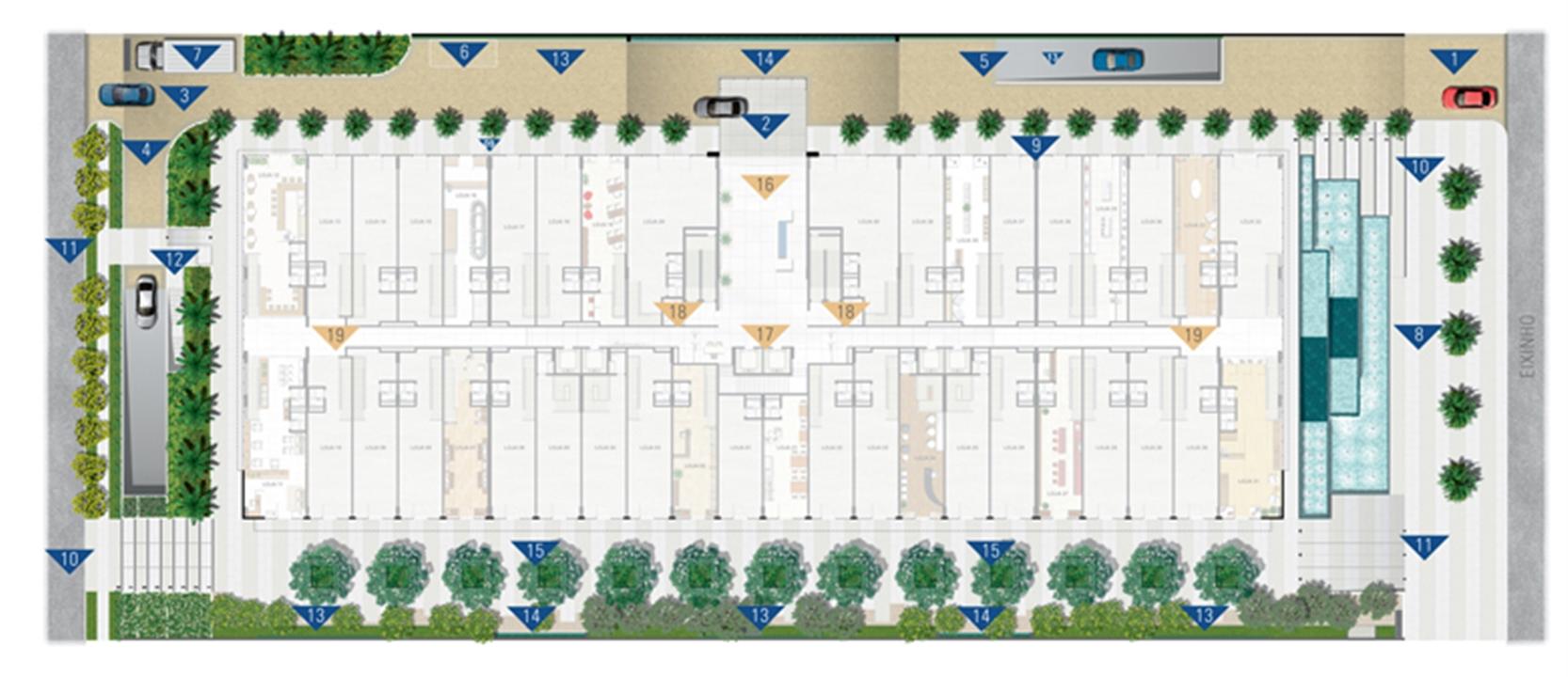 Implantação Geral | Vega – Asa Norte - Brasília - Distrito Federal Implantação Geral | Vega – Salas Comerciais na Asa Norte - Brasília - Distrito Federal