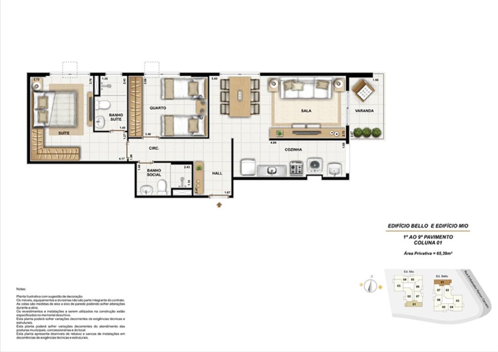 Ed. Bello e Mio 1º ao 9º Pavimento Coluna 1 | Adorabile Tijuca – Tijuca - Rio de Janeiro - Rio de Janeiro Ed. Bello e Mio 1º ao 9º Pavimento Coluna 1 | Adorabile Tijuca – Apartamento na Tijuca - Rio de Janeiro - Rio de Janeiro