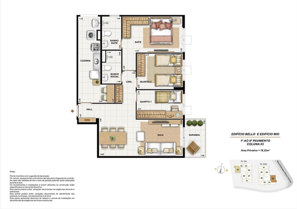 Ed. Bello e Mio 1º ao 9º Pavimento Coluna 3 | Adorabile Tijuca – Tijuca - Rio de Janeiro - Rio de Janeiro Ed. Bello e Mio 1º ao 9º Pavimento Coluna 3 | Adorabile Tijuca – Apartamento na Tijuca - Rio de Janeiro - Rio de Janeiro