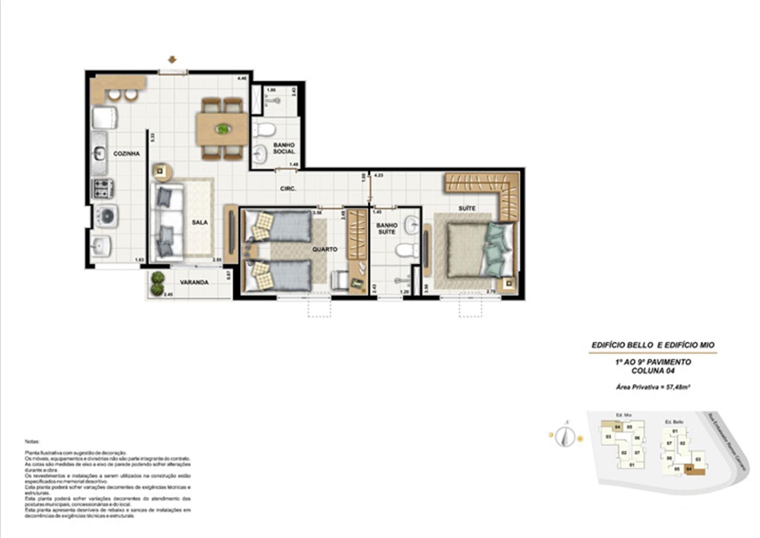 Ed. Bello e Mio 1º ao 9º Pavimento Coluna 4 | Adorabile Tijuca – Apartamento na  Tijuca - Rio de Janeiro - Rio de Janeiro