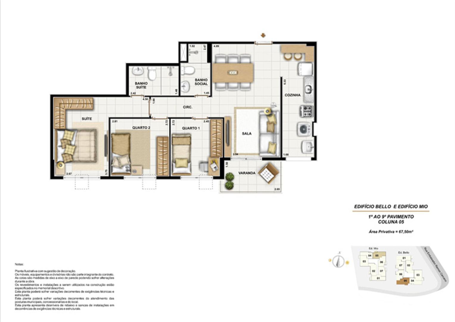 Ed. Bello e Mio 1º ao 9º Pavimento Coluna 5 | Adorabile Tijuca – Apartamento na  Tijuca - Rio de Janeiro - Rio de Janeiro