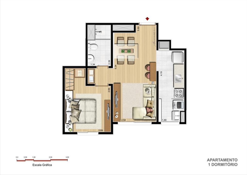 PLB - Tipo 1 dormitório | Supera Condomínio Clube – próximo ao Zaffari Zona Sul - Porto Alegre - Rio Grande do Sul PLB - Tipo 1 dormitório | Supera Condomínio Clube – Apartamento próximo ao Zaffari Zona Sul - Porto Alegre - Rio Grande do Sul