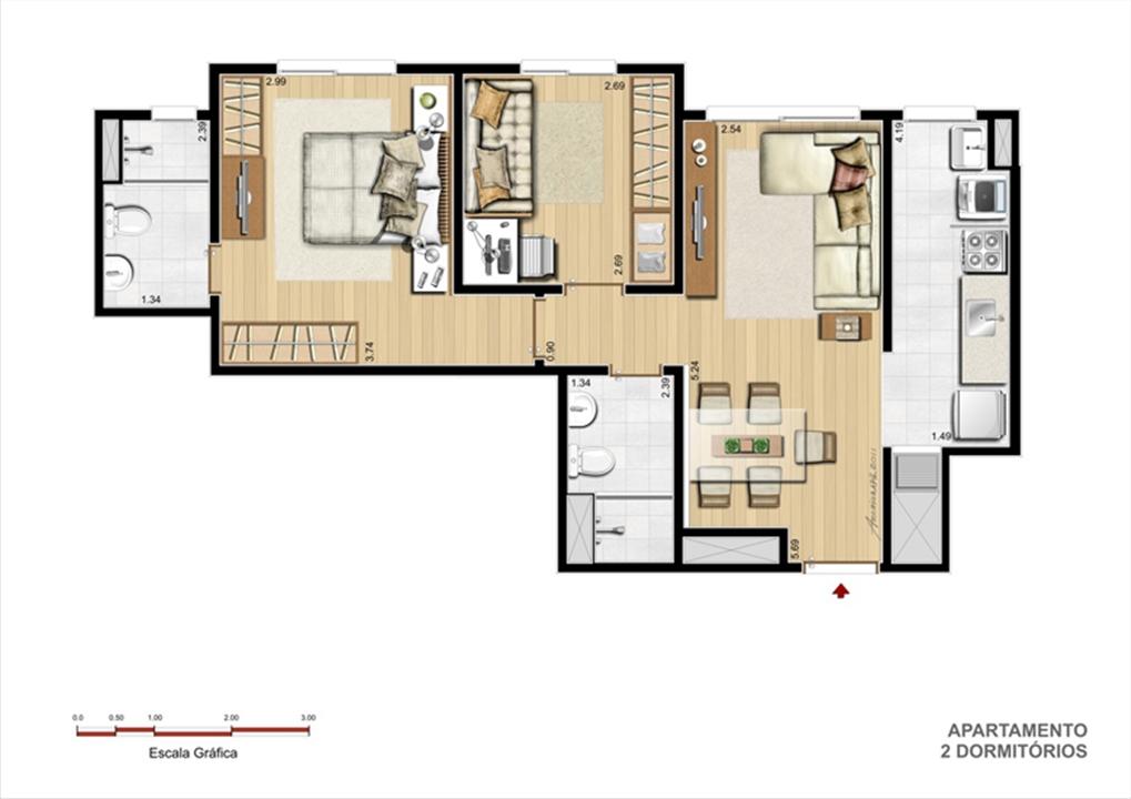 Terreo A - Tipo 2 dormitórios | Supera Condomínio Clube – próximo ao Zaffari Zona Sul - Porto Alegre - Rio Grande do Sul Terreo A - Tipo 2 dormitórios | Supera Condomínio Clube – Apartamento próximo ao Zaffari Zona Sul - Porto Alegre - Rio Grande do Sul
