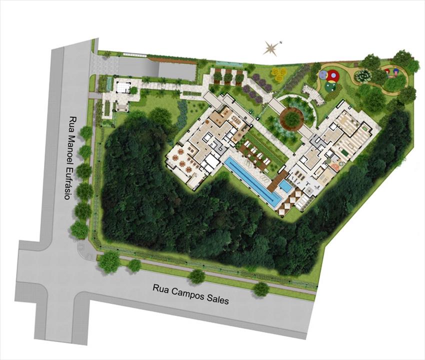 Implantação | Le Chateau – Juvevê - Curitiba - Paraná Implantação | Le Chateau – Apartamento no Juvevê - Curitiba - Paraná