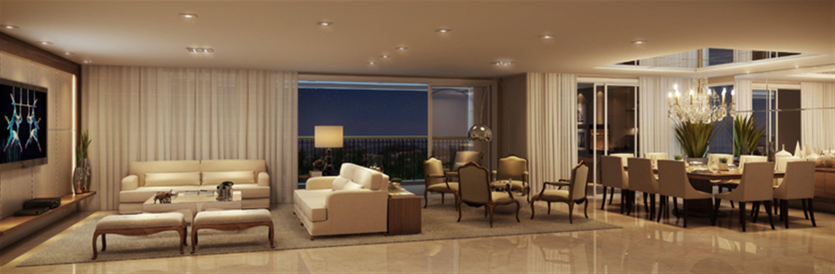 Sala de Estar | Le Chateau  – Apartamento	no  Juvevê - Curitiba - Paraná