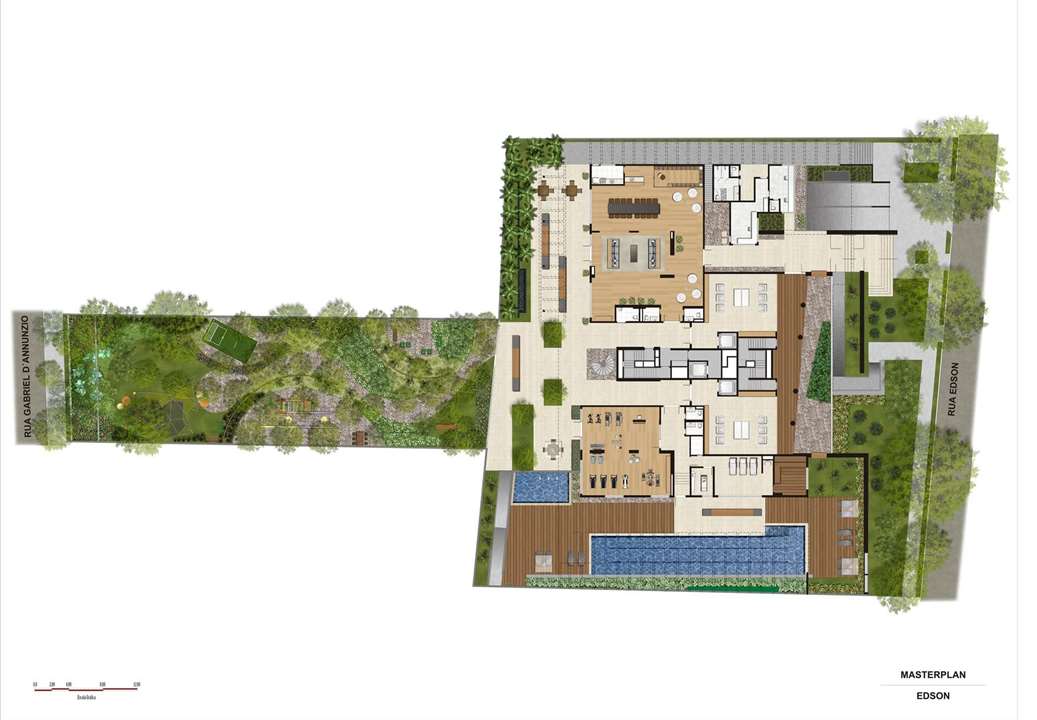 Perspectiva ilustrada da Implantação | Artisan Campo Belo – Campo Belo - São Paulo - São Paulo Perspectiva ilustrada da Implantação | Artisan Campo Belo – Apartamento no Campo Belo - São Paulo - São Paulo