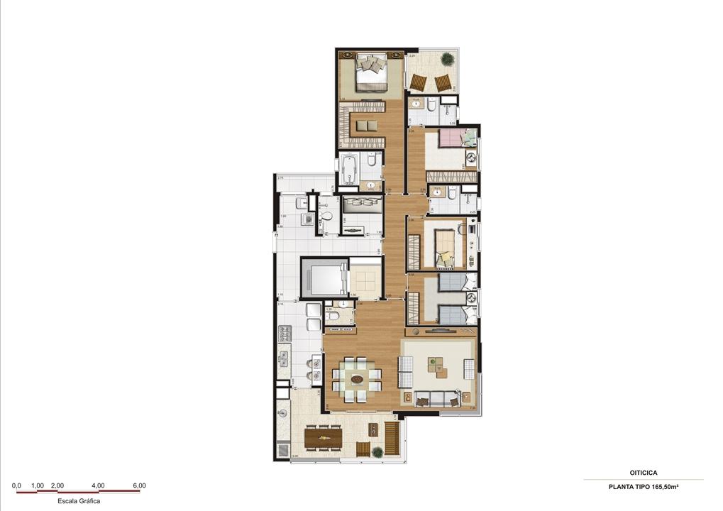 Planta 165,50 m2 | Vetrino Brooklin by Cyrela – Brooklin - São Paulo - São Paulo Planta 165,50 m2 | Vetrino Brooklin by Cyrela – Apartamento no Brooklin - São Paulo - São Paulo