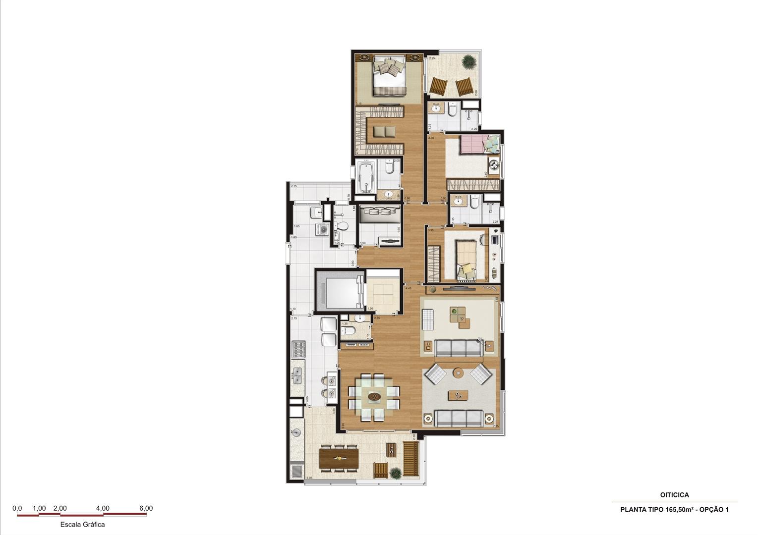 Planta 165,50 m2 - opção 1 | Vetrino Brooklin by Cyrela – Apartamento no  Brooklin - São Paulo - São Paulo