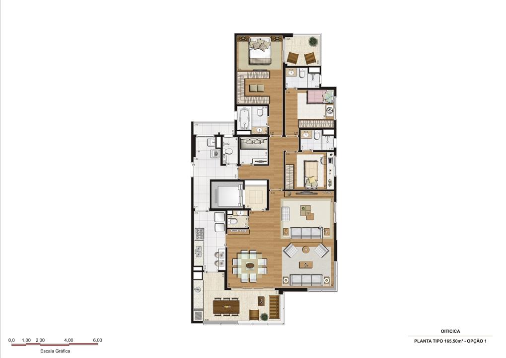 Planta 165,50 m2 - opção 1 | Vetrino Brooklin by Cyrela – Brooklin - São Paulo - São Paulo Planta 165,50 m2 - opção 1 | Vetrino Brooklin by Cyrela – Apartamento no Brooklin - São Paulo - São Paulo