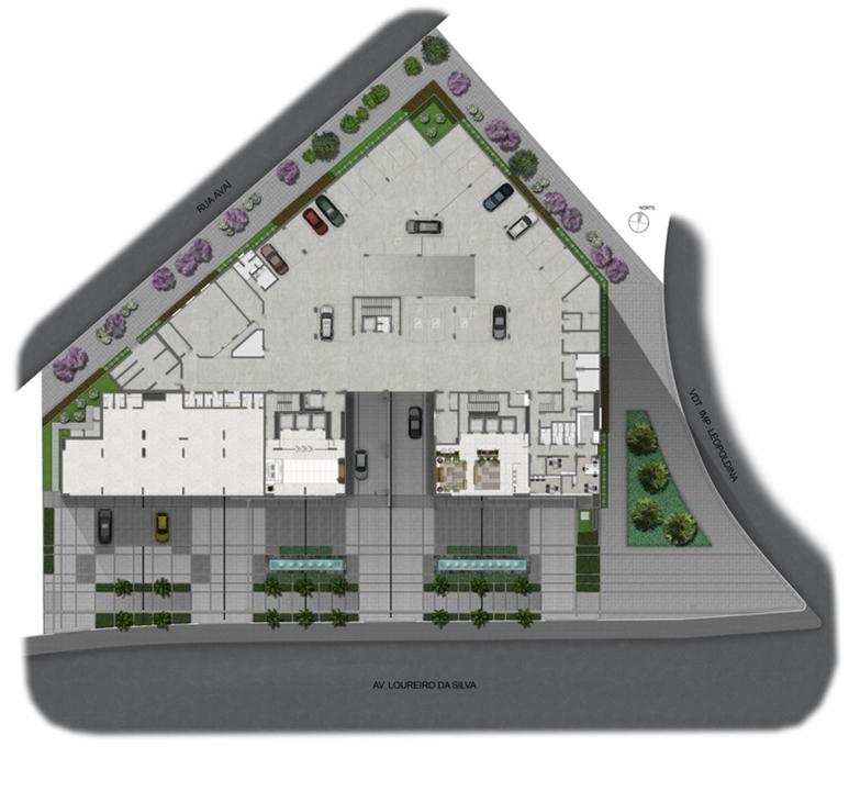 Perspectiva Ilustrada da Implantação | Duo Concept Hotel – Próximo ao Centro - Porto Alegre - Rio Grande do Sul Perspectiva Ilustrada da Implantação | Duo Concept Hotel – Apartamento Próximo ao Centro - Porto Alegre - Rio Grande do Sul