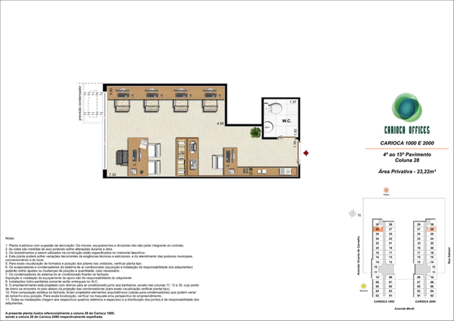 Carioca 1000 e 2000 - Coluna 28 - 4º ao 15º Pavimento | Carioca Offices – Salas Comerciais na  Vila da Penha - Rio de Janeiro - Rio de Janeiro
