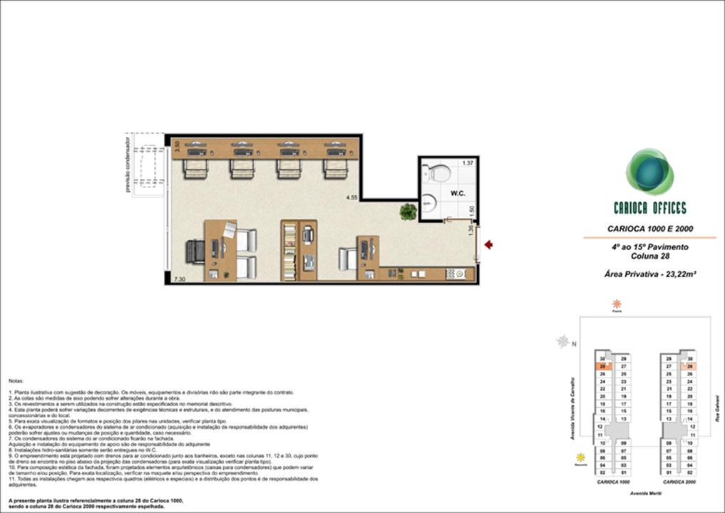 Carioca 1000 e 2000 - Coluna 28 - 4º ao 15º Pavimento | Carioca Offices – Salas Comerciais	na  Vila da Penha - Rio de Janeiro - Rio de Janeiro