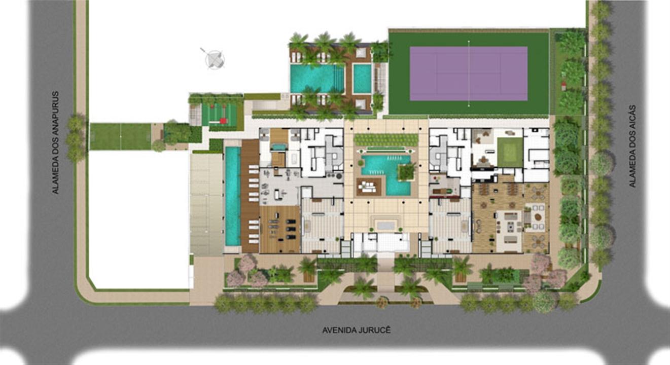 Perspectiva Ilustrada da Implantação | Cyrela Essenza Moema – Moema - São Paulo - São Paulo Perspectiva Ilustrada da Implantação | Cyrela Essenza Moema – Apartamento em Moema - São Paulo - São Paulo