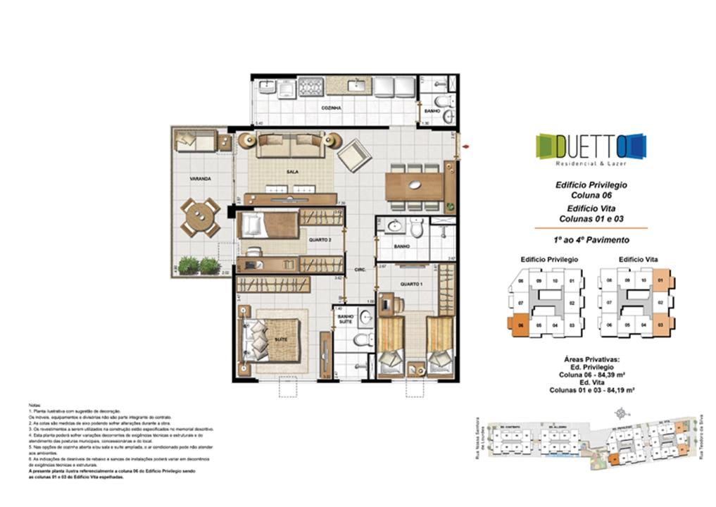 3 Quartos com suíte - 84m² | Duetto Residencial & Lazer – Grajaú - Rio de Janeiro - Rio de Janeiro 3 Quartos com suíte - 84m² | Duetto Residencial & Lazer – Apartamento no Grajaú - Rio de Janeiro - Rio de Janeiro